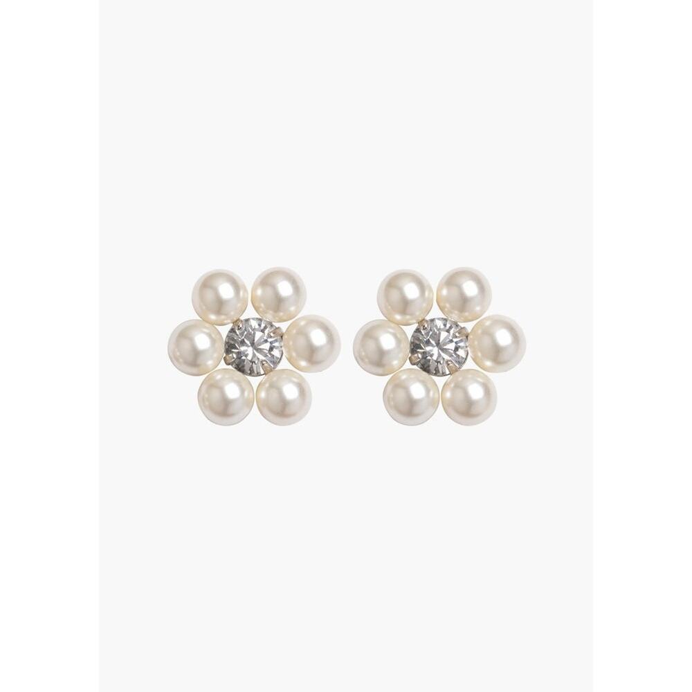 Jennifer Behr Zaya Stud Earrings - One Size White
